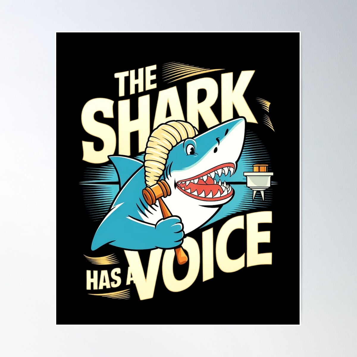 DOPAPRINT Shark Case Poster Wall Art, Modern Wall Decor For Living Room