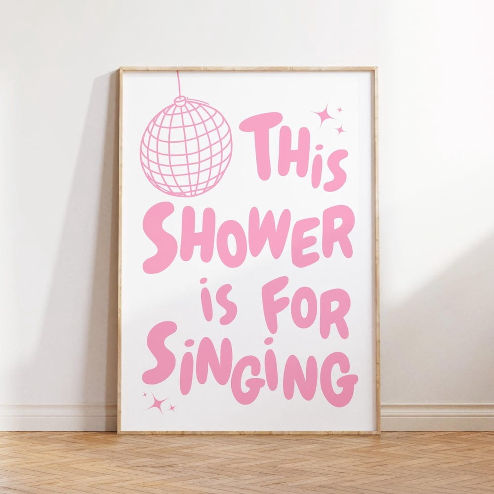 DOPAPRINT This Shower Is For Singing Print Cute Bathroom Decor Trendy ...