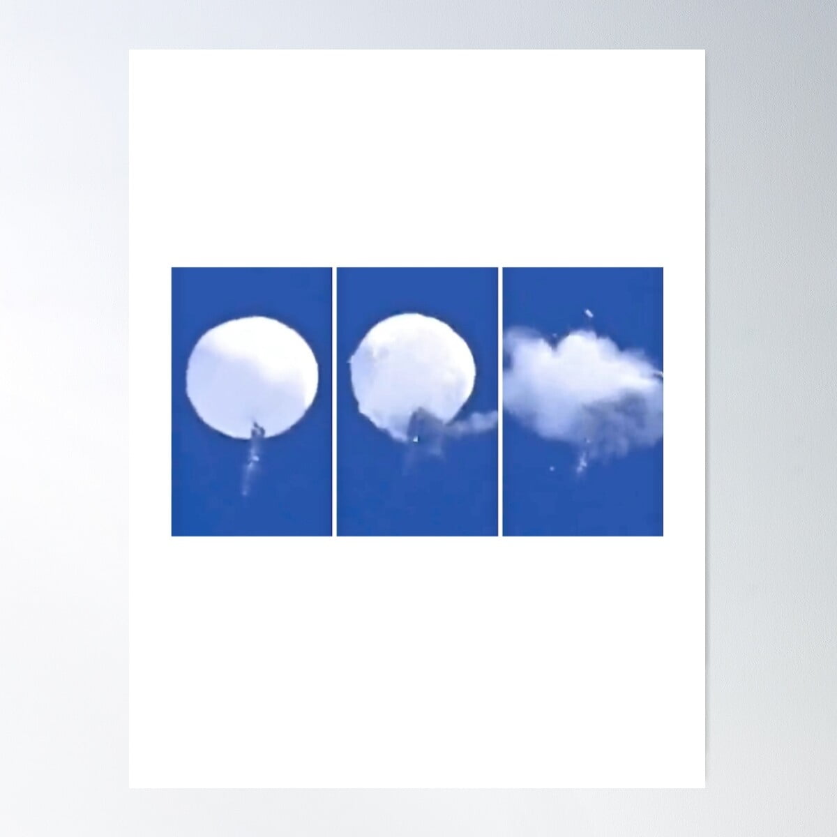 DOPAPRINT Spy Ballon Vs American Missle Poster Wall Art, Modern Wall