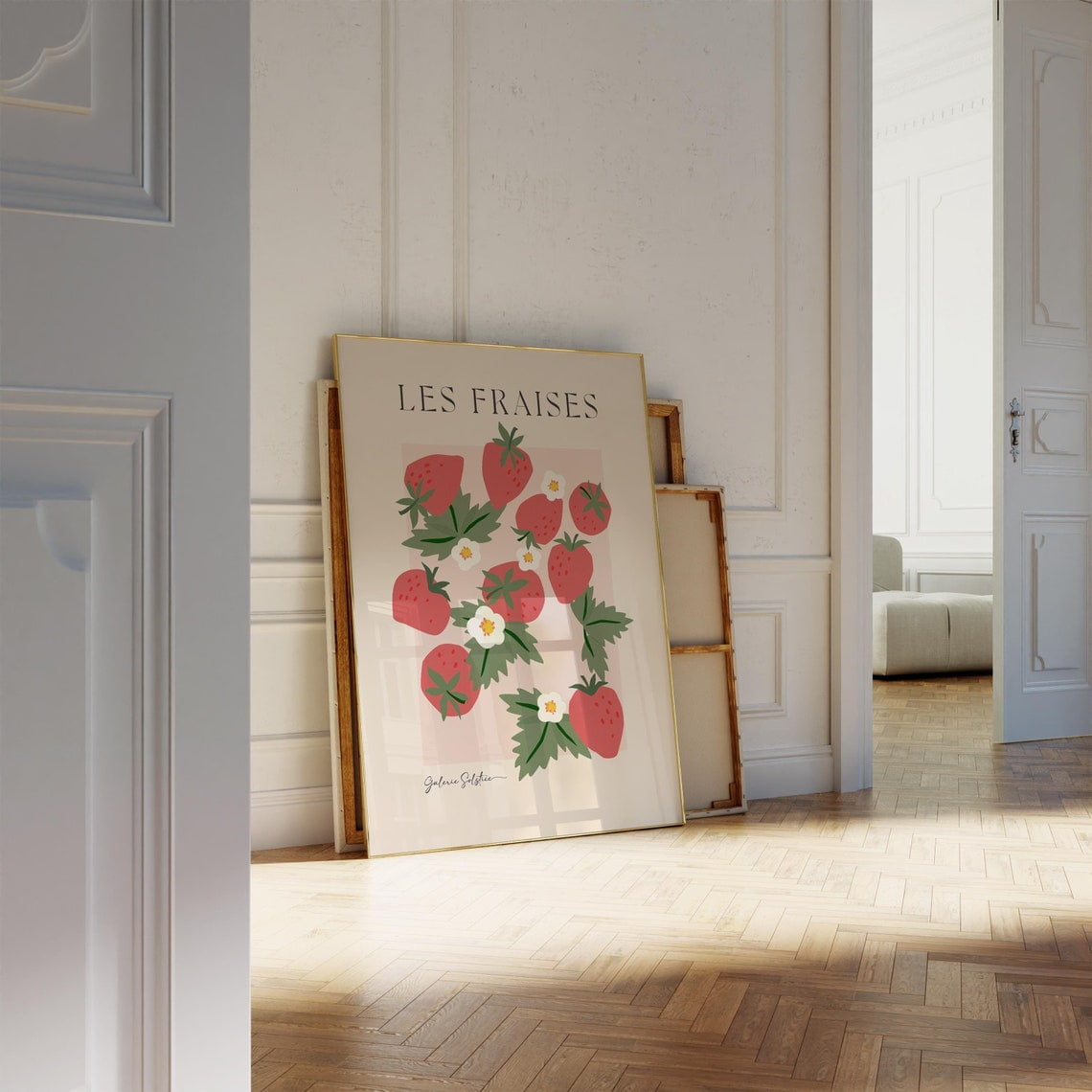 DOPAPRINT Strawberry Poster Fruit Print, Room Decor Retro Strawberry Printable Art, Fruit Market ...