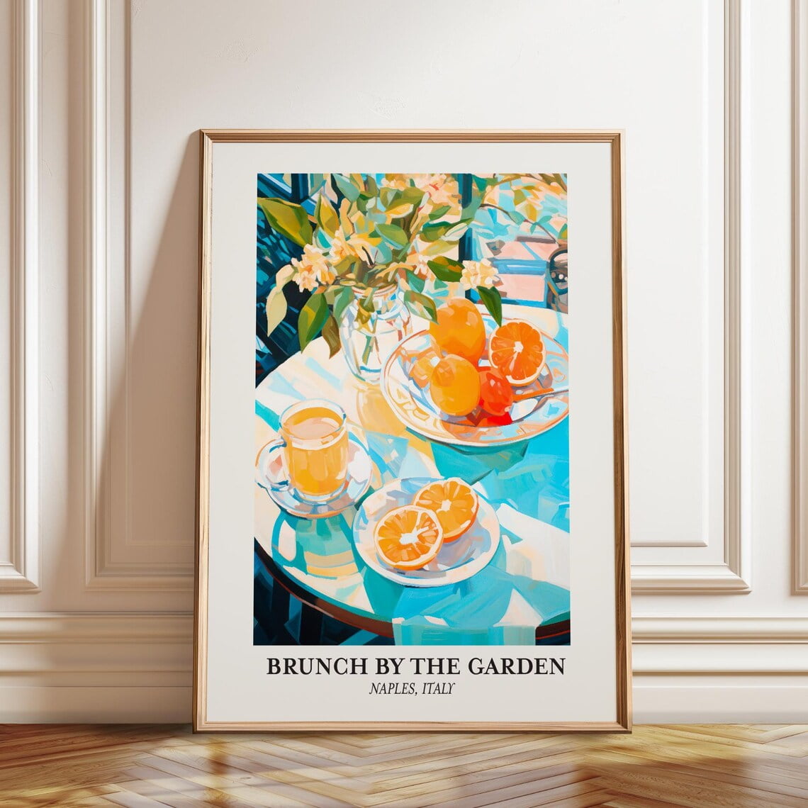 DOPAPRINT Sun-Kissed Citrus Vibrant Oranges Wall Art - Brunch By The Garden Artwork Poster ...