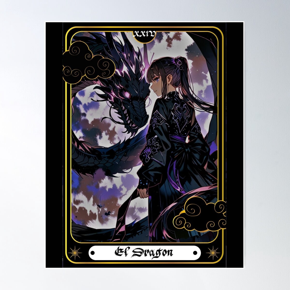 DOPAPRINT Tarot - The Dragon Poster Wall Art, Modern Wall Decor For ...