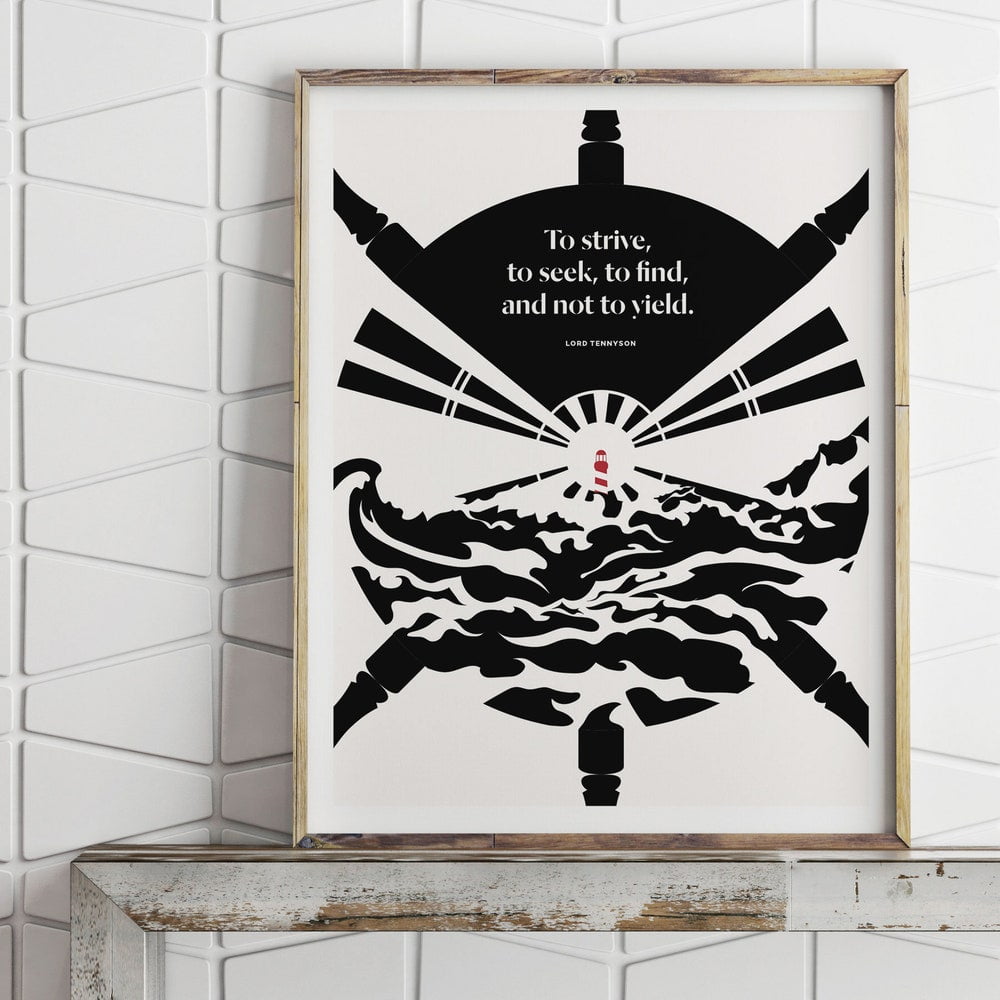 DOPAPRINT Tennyson Quote Print, Literary Art, Poetry Gift For Book ...