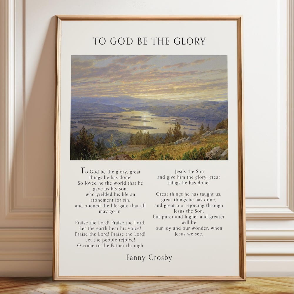 DOPAPRINT To God Be The Glory Nature Theme Musical Poster - Hymnal Sheet Musical Art Print ...