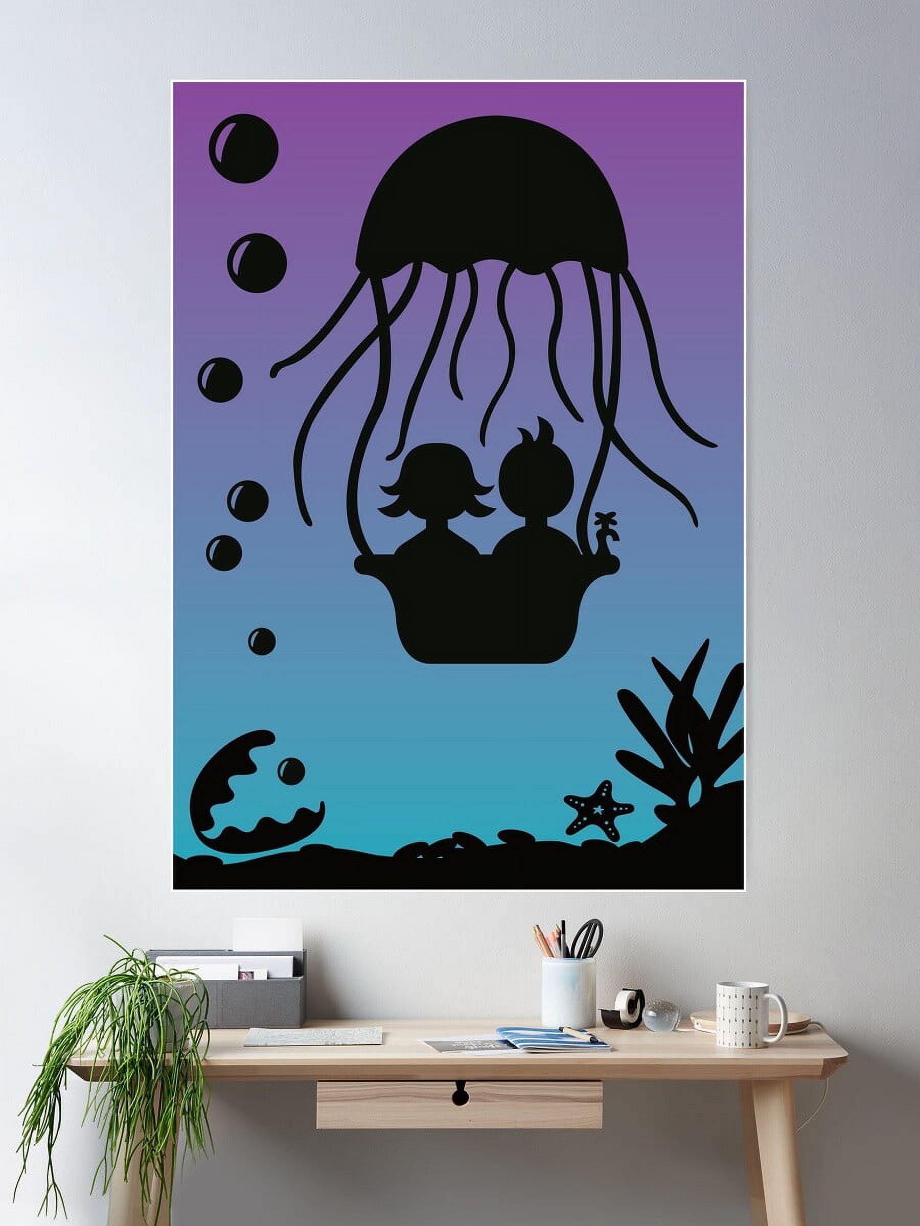 DOPAPRINT Underwater Adventure With Jellyfish - Paisley &amp; Gabe - Blue ...