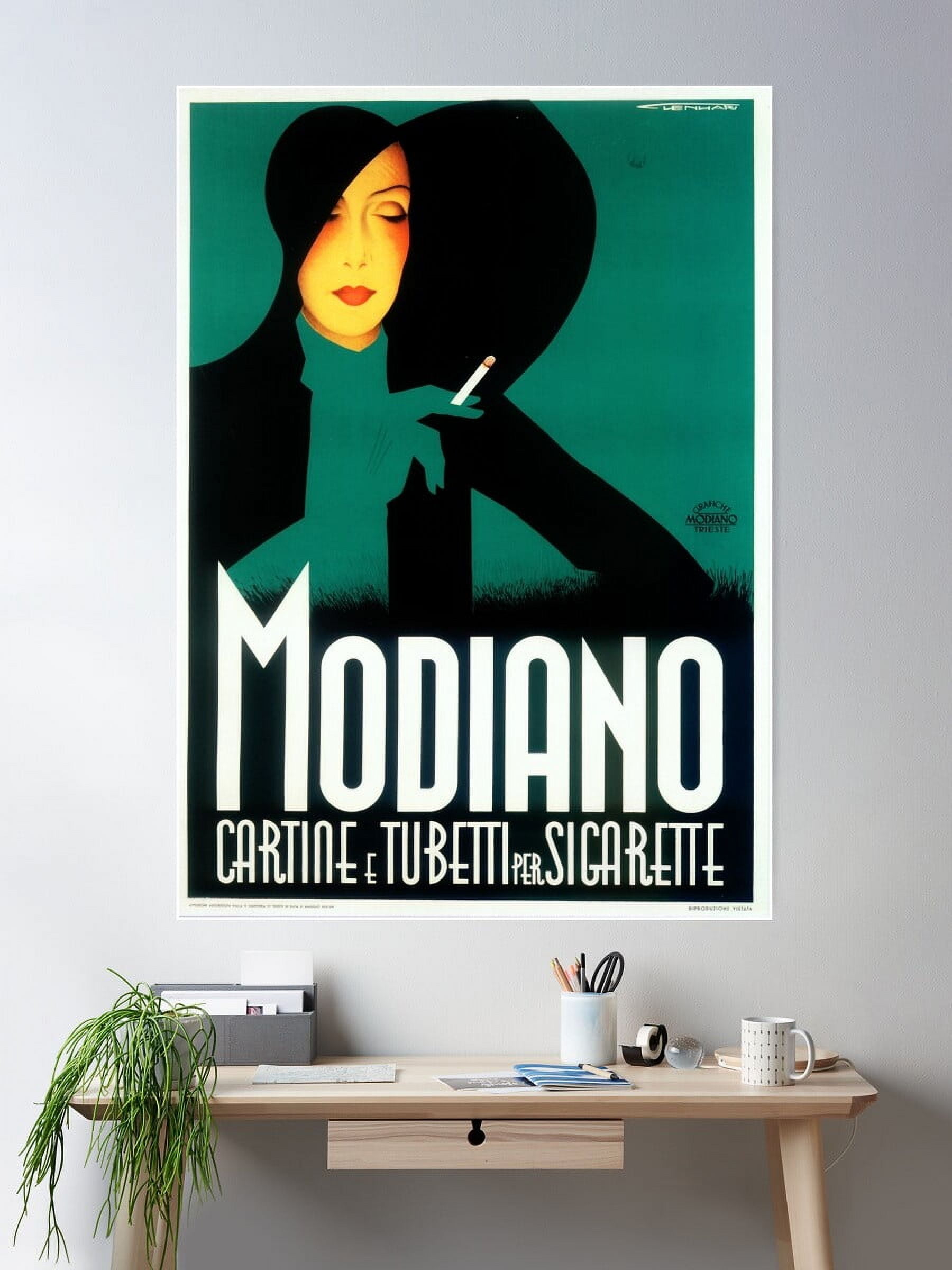 DOPAPRINT Vintage Cigarette Poster Art Deco Poster Wall Art, Modern