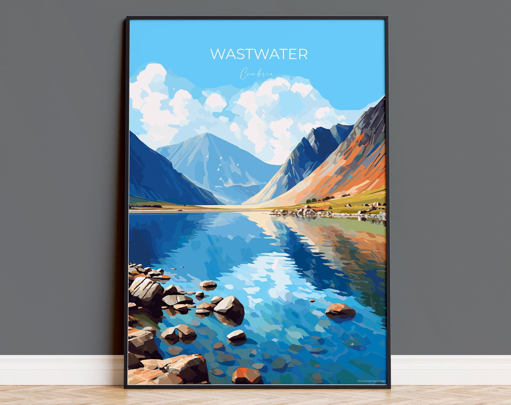 DOPAPRINT Wastwater Travel Print, Wastwater Travel Poster, England