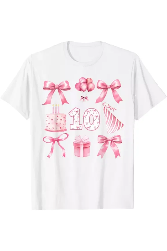 DOPASHIRT 10Th Coquette Birthday Party Ten Years Old Girls Unisex S-5XL Hot Trending Shirt, Vintage Birthday Gift