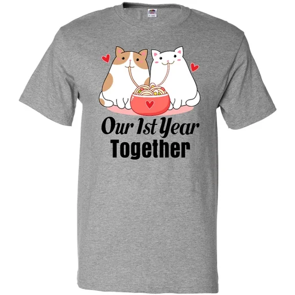DOPASHIRT 1St Anniversary Funny Couples Ramen Lover T-Shirt First Cute Keepsake Unisex S-5XL Hot Trending Shirt, Vintage Birthday Gift