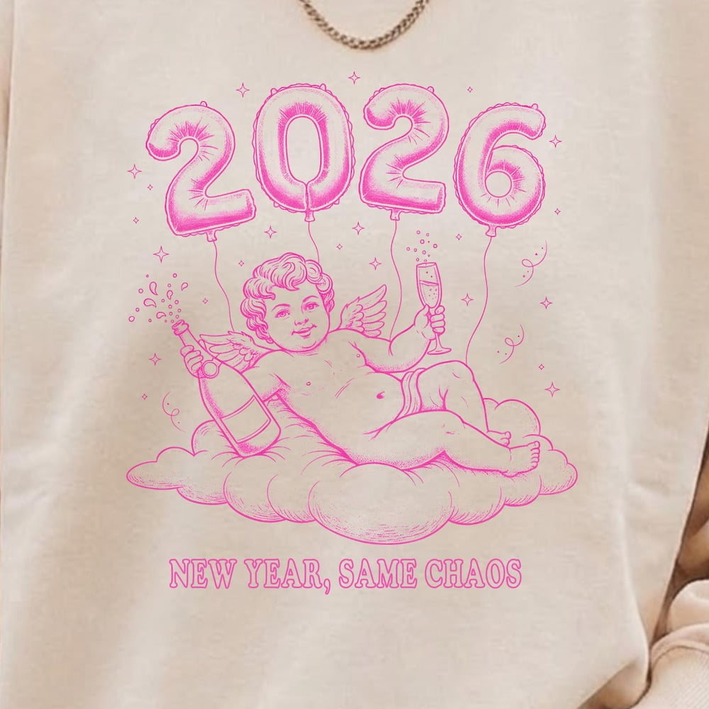 Next Day Delivery Pink Dress 2026.DOPASHIRT 2026 New Year Same Chaos Girly Y2K Pink Cherub Art Funny ...