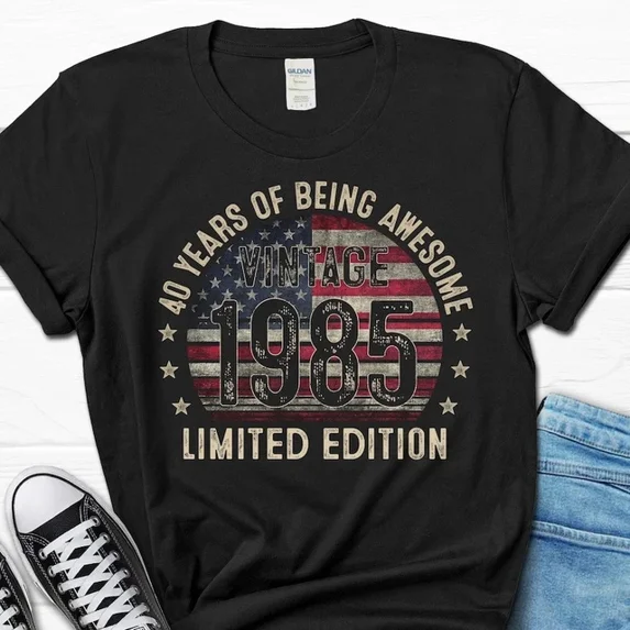 DOPASHIRT 40 Year Birthday Men'S Gift, 1985 Funny Shirt For Men, 40Th Birthday Gifts Unisex S-5XL Hot Trending Shirt, Vintage Birthday Gift