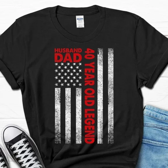 DOPASHIRT 40Th Birthday Party Men'S Shirt, Husband Dad 40 Year Old Legend Gifts For H Unisex S-5XL Hot Trending Shirt, Vintage Birthday Gift