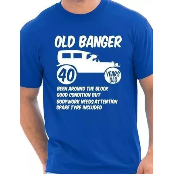 DOPASHIRT 40th Forty Mens Age 40 Birthday Funny Old Banger! Tee Unisex S-5XL Hot Trending Shirt, Vintage Birthday Gift