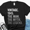 thumbnail image 1 of DOPASHIRT 80Th Birthday Gift For Men, Turning 80 Shirt For Him, Born In 1945 Grandpa Unisex S-5XL Hot Trending Shirt, Vintage Birthday Gift, 1 of 3