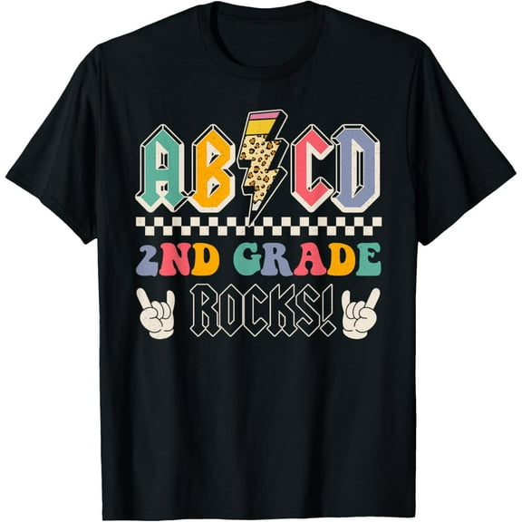 DOPASHIRT Abcd 2Nd Grade Rocks Back To School Second Grade Teacher T-Shirt Unisex S-5XL Hot Trending Shirt, Vintage Birthday Gift