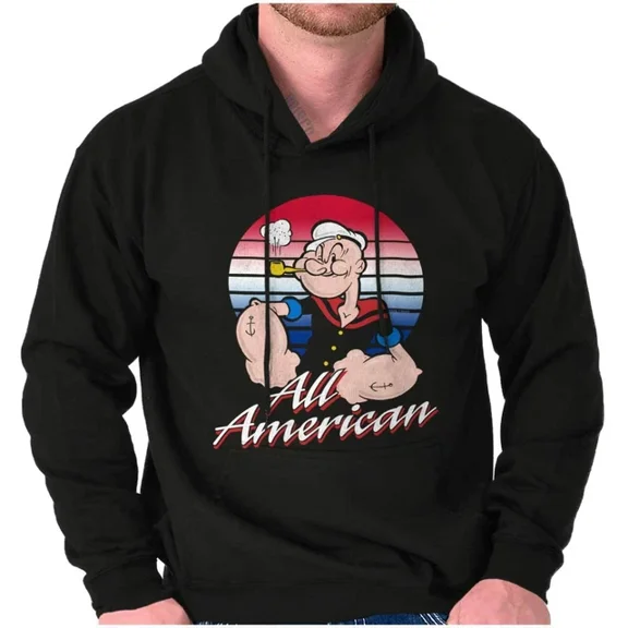 DOPASHIRT All American Popeye The Sailor Man Hoodie Women Men Outdoor Hoodie, Trendy Hoodie, Birthday Gift