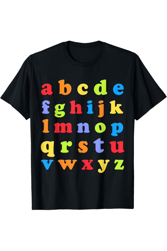 DOPASHIRT Alphabet Lowercase Abc Letter Teachers Kids Back To School T-Shirt Unisex S-5XL Hot Trending Shirt, Vintage Birthday Gift