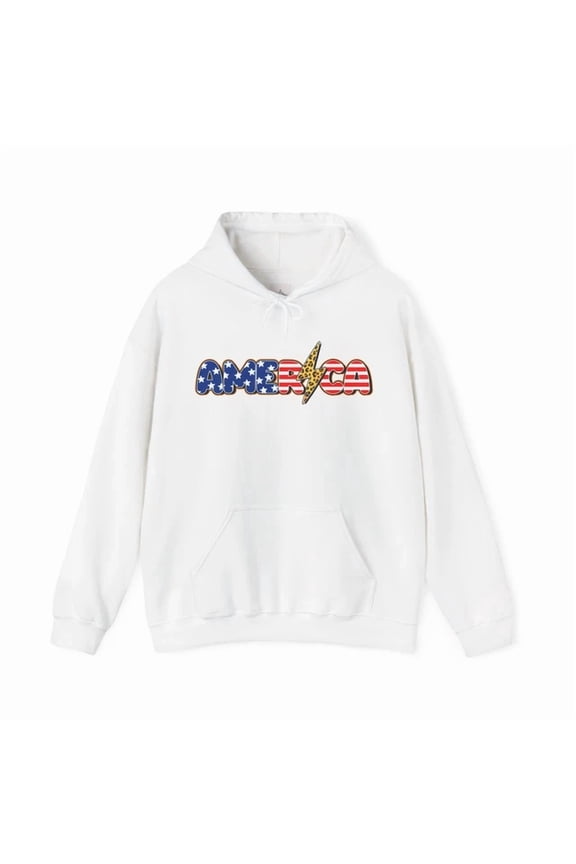 America Leo.Pard Lightning Bolt Hoodie Outdoor Hoodie, Trendy Hoodie, Birthday Gift