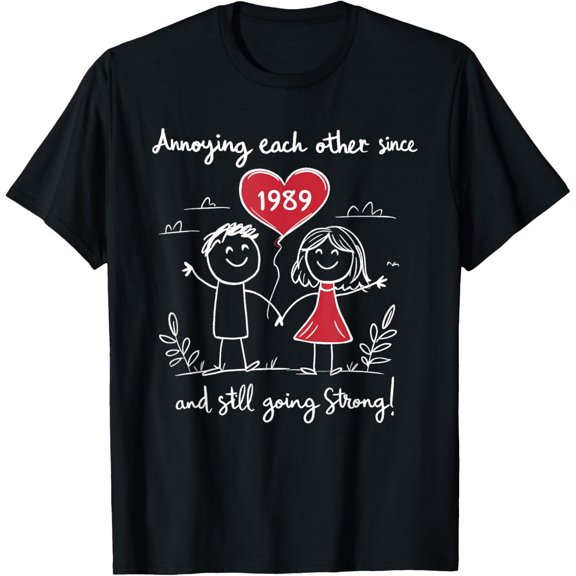 DOPASHIRT Annoying Each Other Since 1989 36Th Wedding Anniversary T-Shirt Unisex S-5XL Hot Trending Shirt, Vintage Birthday Gift