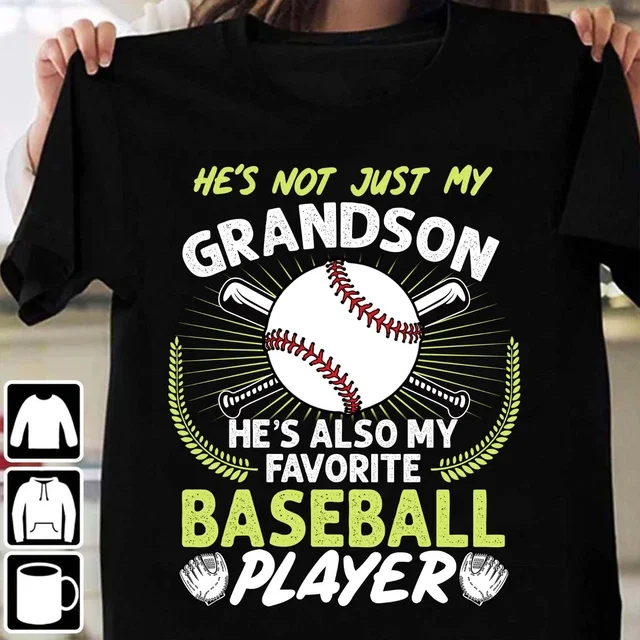 DOPASHIRT Baseball Player 8211 He8217S Not Just My Grandson He8217S