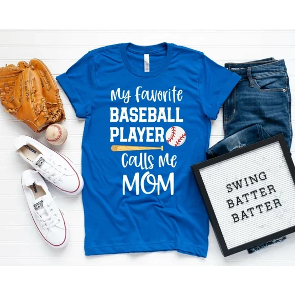 DOPASHIRT Baseball Shirt For Mom, Baseball Mama Gift, Baseball Son, T-Ball Shirt, My Favor Unisex S-5XL Hot Trending Shirt, Vintage Birthday Gift