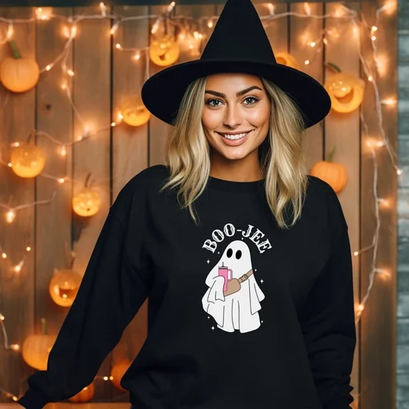 DOPASHIRT Boo Jee Sweatshirt, Hal.Low.Een Sweatshirt, Ghost Crewneck, Hal.Low.Een Trendy Sweatshirt, Birthday Gift