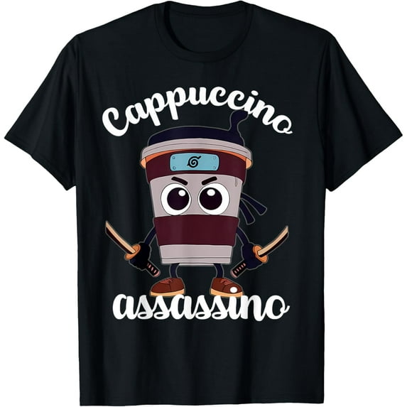 DOPASHIRT Brainrot Cappuccino Assassino Italian T-Shirt Unisex S-5XL Hot Trending Shirt, Vintage Birthday Gift