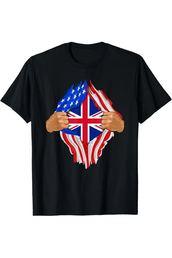 British Blood Inside Me United Kingdom Uk Flag T-Shirt Unisex S-5XL Hot Trending Shirt, Vintage Birthday Gift