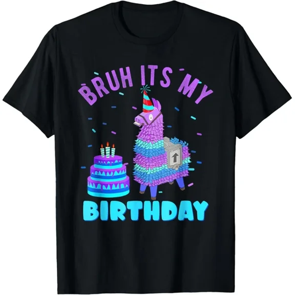 DOPASHIRT Bruh Its My Birthday Llama Pinata Boy Girl Family Party Bday T-Shirt Unisex S-5XL Hot Trending Shirt, Vintage Birthday Gift