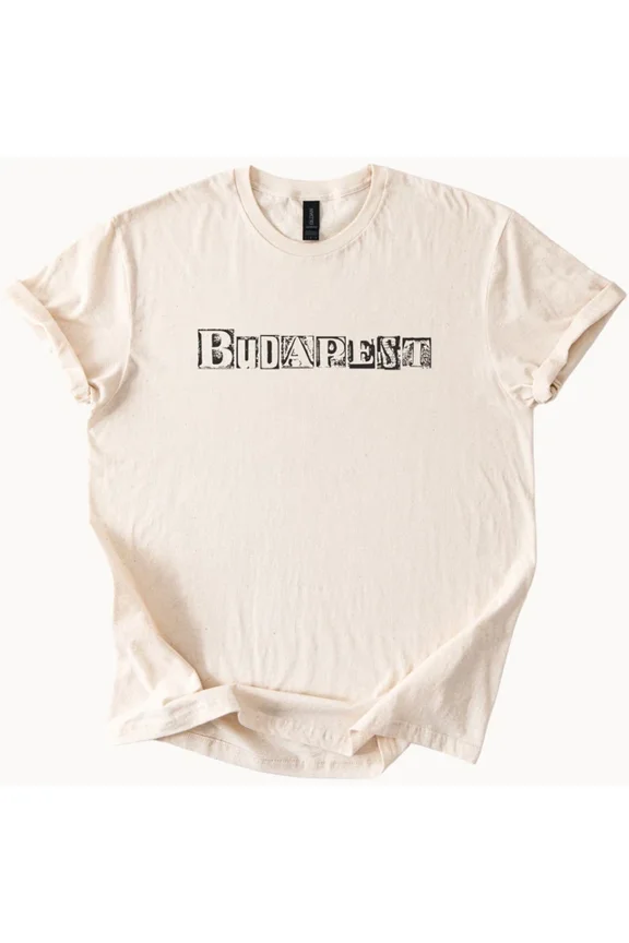 Budapest Block Letter Graphic T Shirt Hungary City Souvenir Travel Tee Unisex S-5XL Hot Trending Shirt, Vintage Birthday Gift