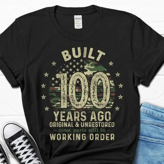 DOPASHIRT Built 100 Years Ago Shirt, 100Th Birthday T-Shirt For Men, 100 Year Birthday Unisex S-5XL Hot Trending Shirt, Vintage Birthday Gift