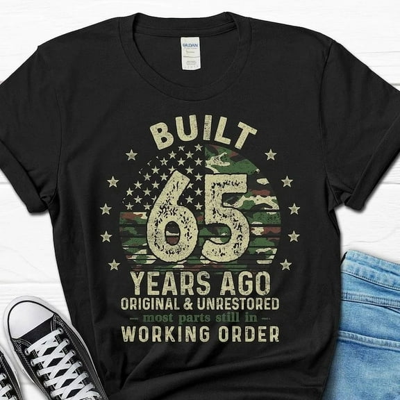 DOPASHIRT Built 65 Years Ago Shirt, 65Th Birthday T-Shirt For Men, 65 Year Birthday Unisex S-5XL Hot Trending Shirt, Vintage Birthday Gift