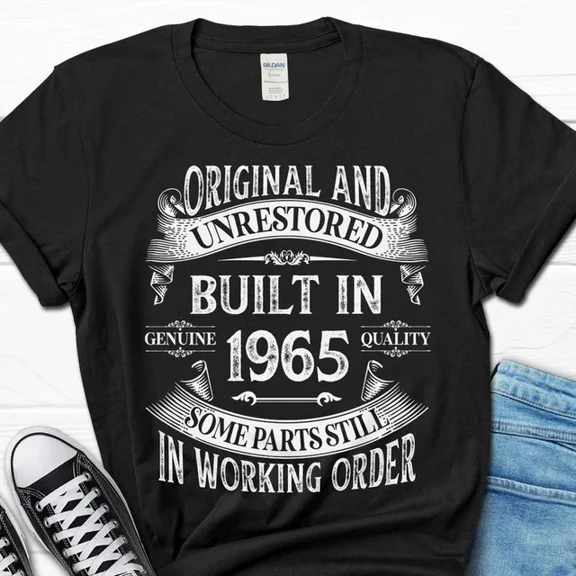 DOPASHIRT Built In 1965 Gifts For Men, 60Th Birthday Grandpa T-Shirt, 60 Year Birthda Unisex S-5XL Hot Trending Shirt, Vintage Birthday Gift