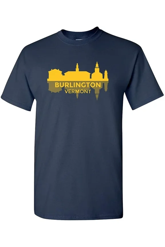 DOPASHIRT Burlington Vermont Skyline - City Classic Sports Team T Shirt Unisex S-5XL Hot Trending Shirt, Vintage Birthday Gift