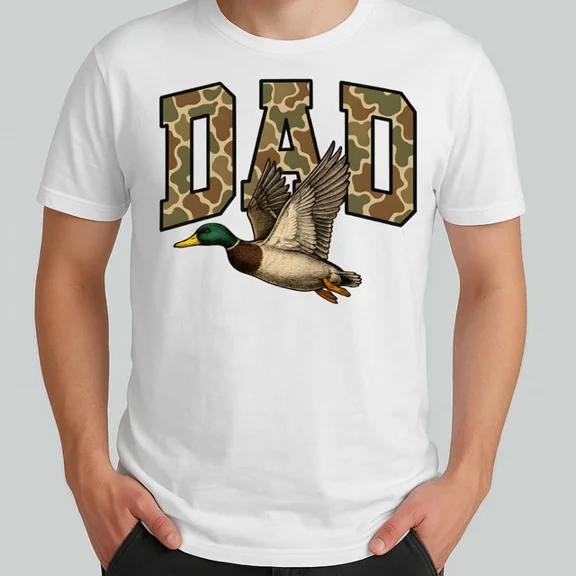 DOPASHIRT Camo Duck Hunting Dad Shirt Father'S Day Gift Outdoorsman Waterfowl Hunting Tee Unisex S-5XL Hot Trending Shirt, Vintage Birthday Gift