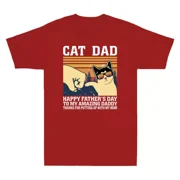 DOPASHIRT Cat Dad Happy Father's Day To My Amazing Daddy Vintage Men's T-Shirt Cotton Tee Unisex S-5XL Hot Trending Shirt, Vintage Birthday Gift