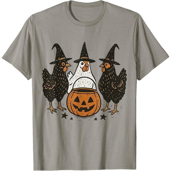 DOPASHIRT Chicken Hal.Low.Een Sp00Ky Season Funny Chickens Witc.H T-Shirt Unisex S-5XL Hot Trending Shirt, Vintage Birthday Gift