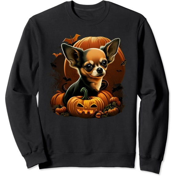DOPASHIRT Chihuahua Hal.Low.Een - Scary Pumpkin Witc.H Ghost Dog ...