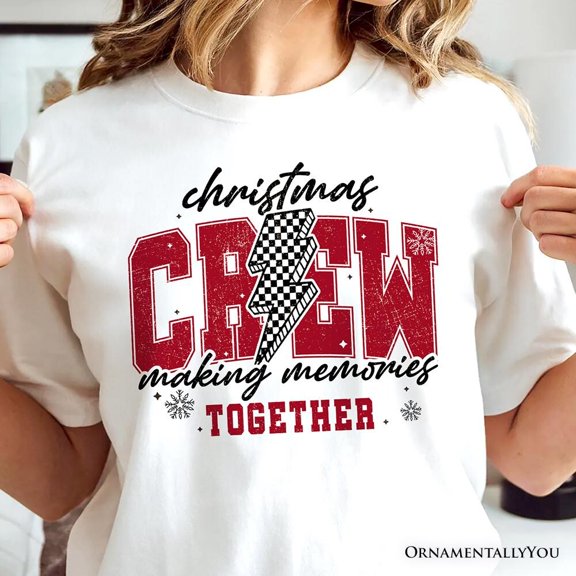 DOPASHIRT Chri.Stm.As Crew Making Memories Together T-Shirt, Checkered Lightning Retro Holiday Tee Unisex S-5XL Hot Trending Shirt, Vintage Birthday Gift
