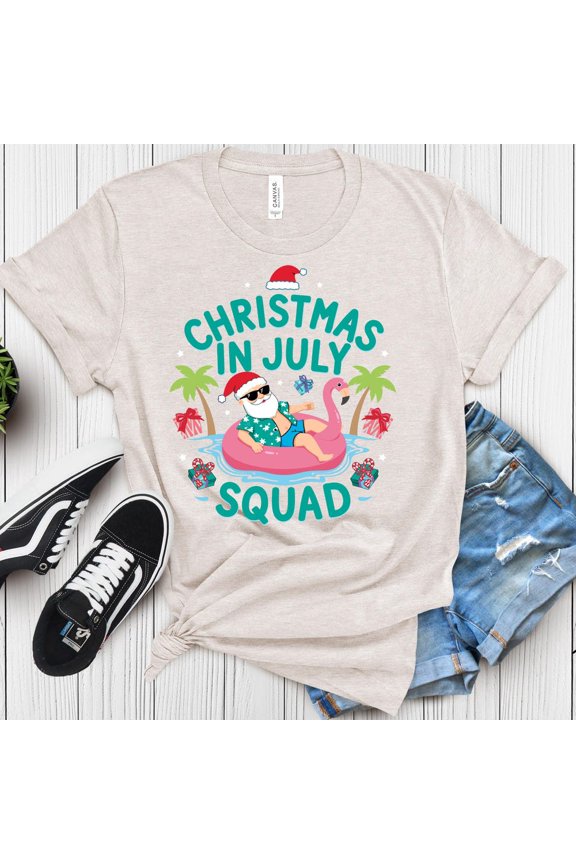 Chri.Stm.As In July Shirt, San.Ta Summer Shirt Chri.Stm.As In Summer Shirt Xmas In July Gift, Tropical Chri.Stm.As Family Gift Shirt Unisex S-5XL Hot Trending Shirt, Vintage Birthday Gift