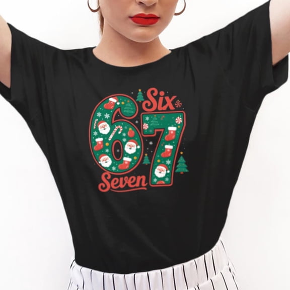 DOPASHIRT Chri.Stm.As Number Shirt, Funny Six Seven Chri.Stm.As Shirt, San.Ta Candy Cane Shirt, Cute Merry Chri.Stm.As Gift, 6 7 Trend Shirt Unisex S-5XL Hot Trending Shirt, Vintage Birthday Gift
