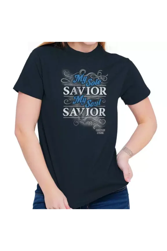 DOPASHIRT Christian Faith Religion My Sole Soul Savior Womens Graphic Crewneck T Shirt Unisex S-5XL Hot Trending Shirt, Vintage Birthday Gift