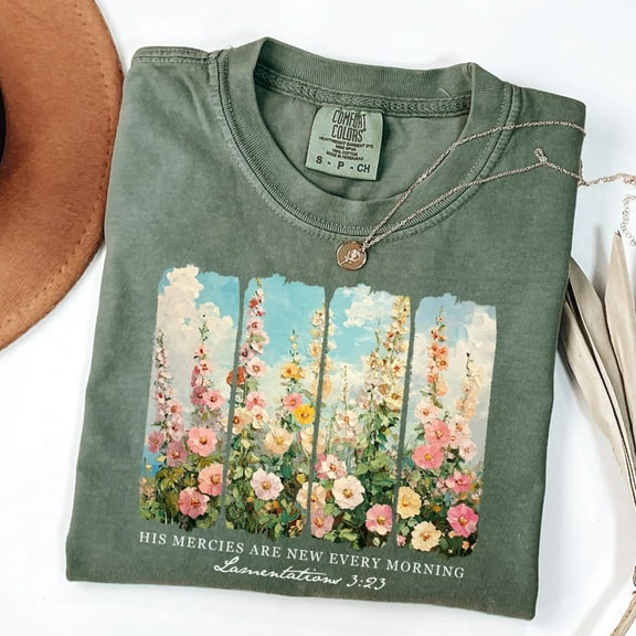 DOPASHIRT Christian Shirt His Mercies Are New Every Morning Bible Verse Shirt Religious Women Gift Faith Tee Christian Gifts Jesus Tee Unisex S-5XL Hot Trending Shirt, Vintage Birthday Gift