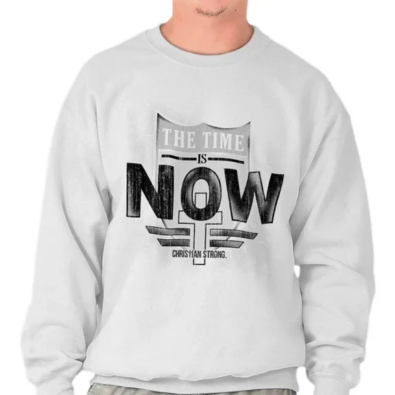DOPASHIRT Christian Strong Faith The Time Is Now Cross Sweatshirt Trendy Sweatshirt, Birthday Gift