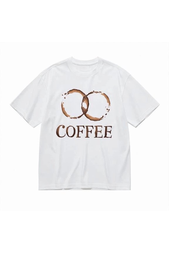 Coffee Theme With Stained Effect Tee Unisex S-5XL Hot Trending Shirt, Vintage Birthday Gift
