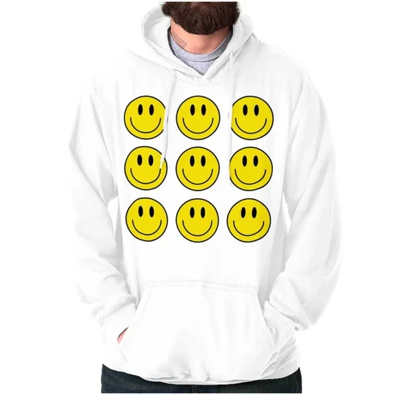 DOPASHIRT Cool Positive Punk Happy Face Smile Emoticon Hoodie Outdoor Hoodie, Trendy Hoodie, Birthday Gift