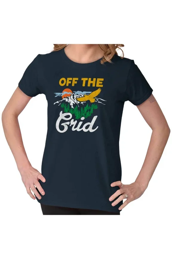 DOPASHIRT Cool Retro Outdoor Nature Lover Off The Grid Graphic T Shirt Unisex S-5XL Hot Trending Shirt, Vintage Birthday Gift