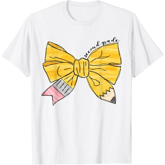DOPASHIRT Coquette Bow Pencil Second Grade Kids Girls Back To School T-Shirt Unisex S-5XL Hot Trending Shirt, Vintage Birthday Gift