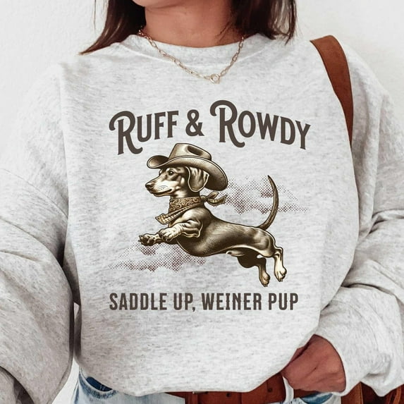 DOPASHIRT Cowboy Dachshund Shirt, Dachshund Shirt, Dachshund Gift, Western Dog Shirt, Doxie Mom Shirt, Cute Weiner Dog Cowboy Shirt Howdy Weenie Unisex S-5XL Hot Trending Shirt