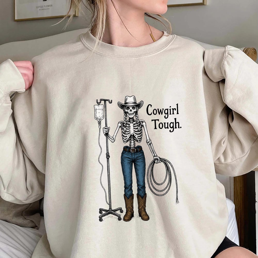 ARIAT Women's Cowgirl Tough Graphic Sweatshirt - Cotton/Polyester Fleece